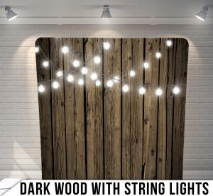 Dark Wood With String Lights